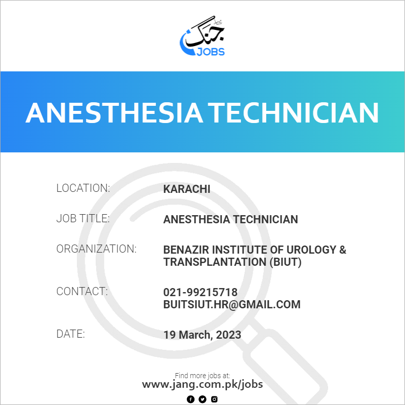 Anesthesia Technician