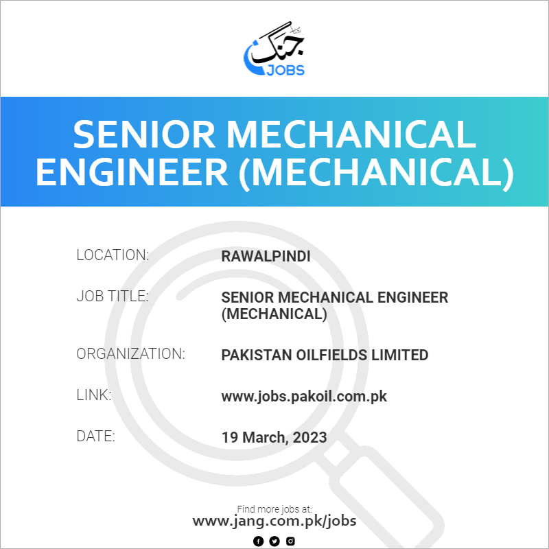 Senior Mechanical Engineer (Mechanical)