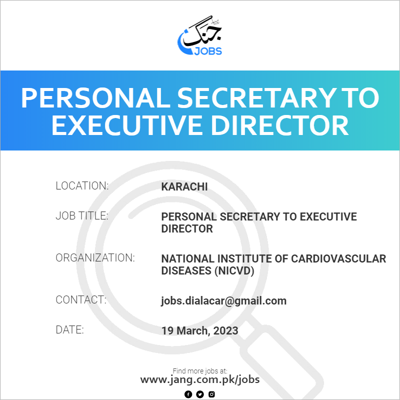 Personal Secretary To Executive Director