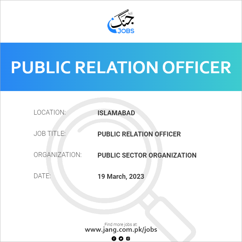 Public Relation Officer