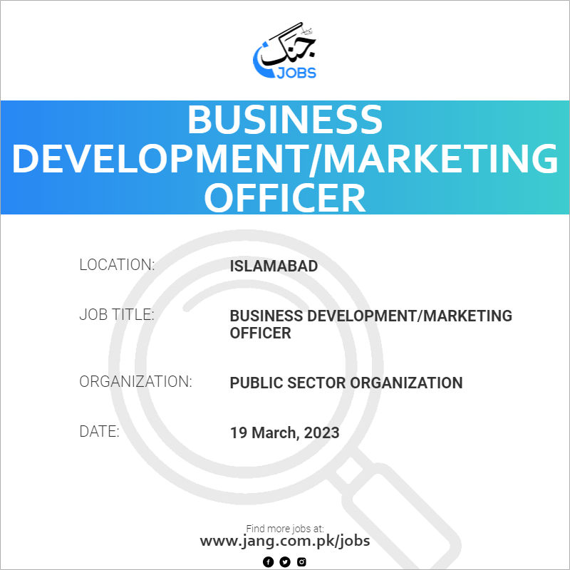 Business Development/Marketing Officer