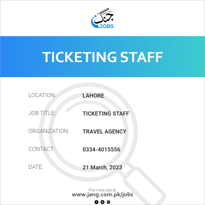 Ticketing Staff