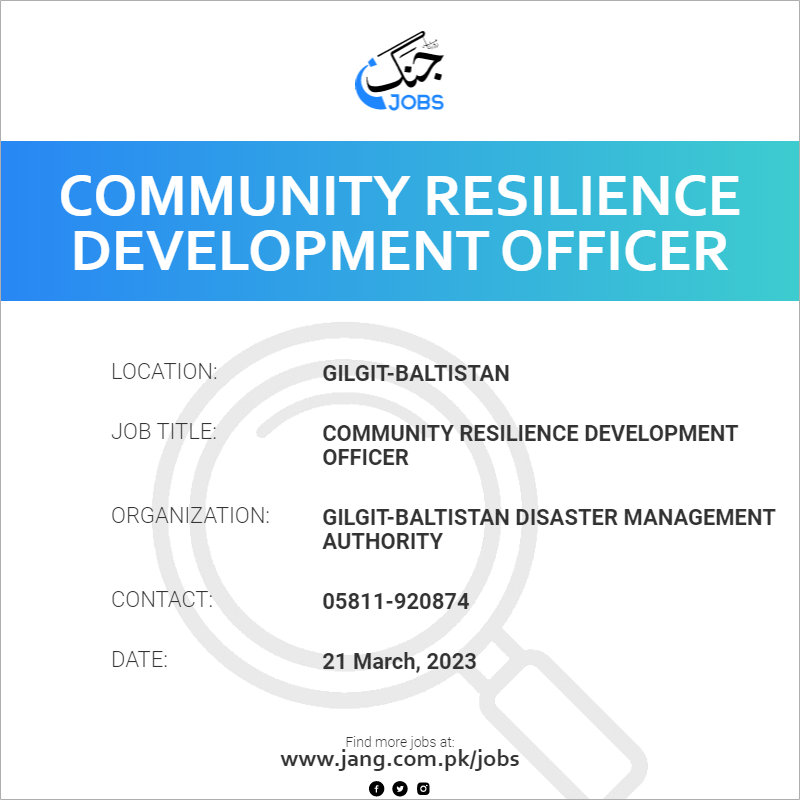 Community Resilience Development Officer