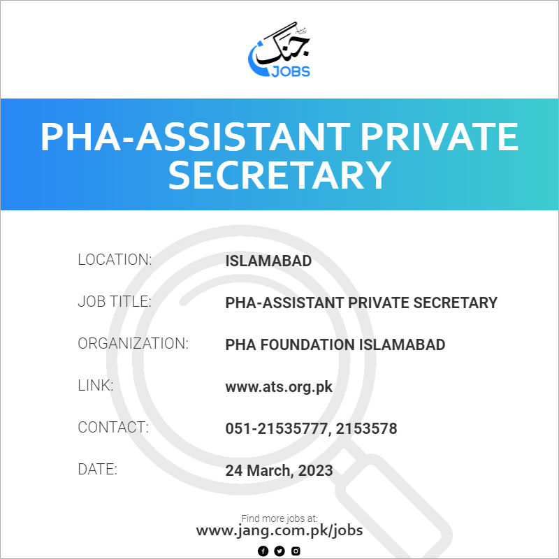 PHA-Assistant Private Secretary