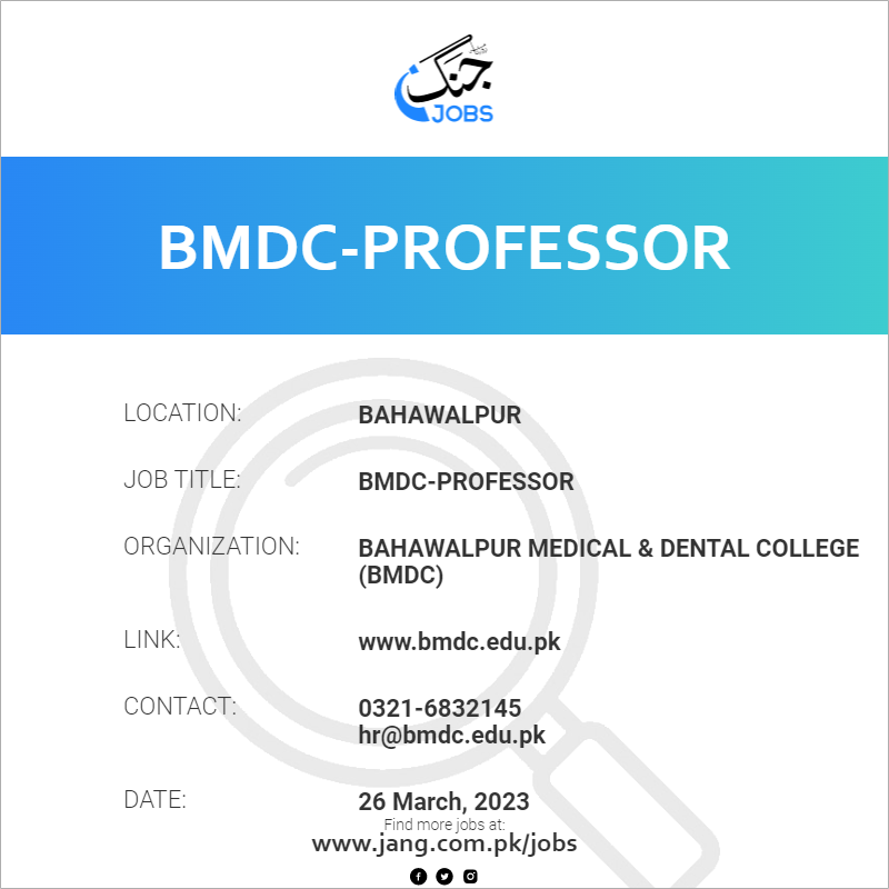BMDC-Professor