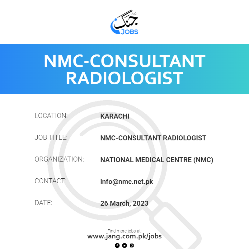 NMC-Consultant Radiologist