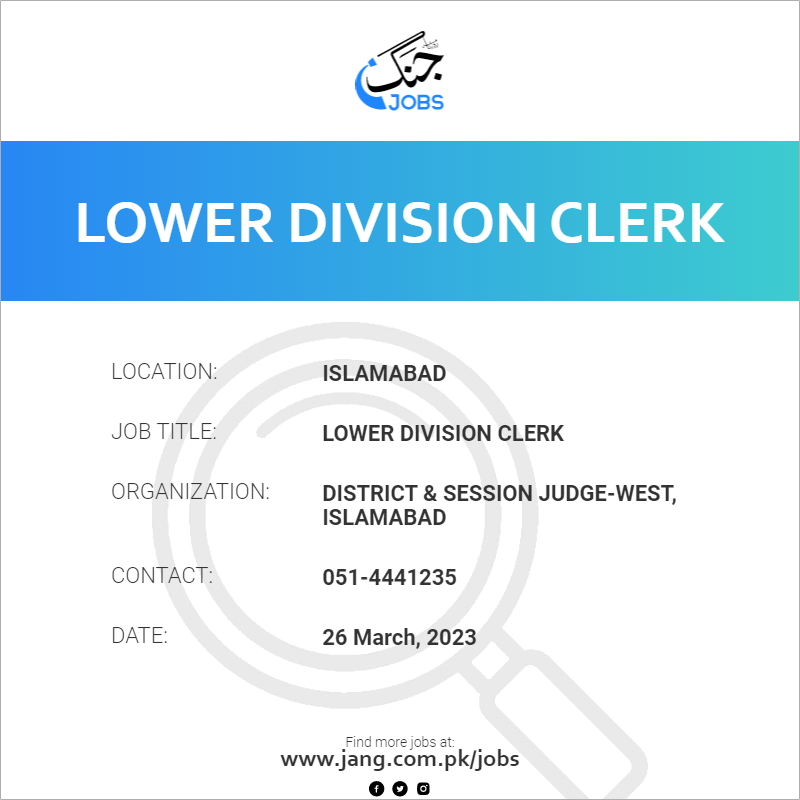 Lower Division Clerk