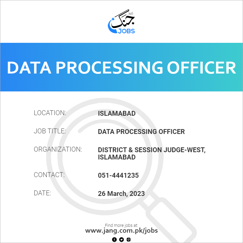 Data Processing Officer