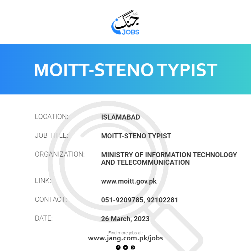 MOITT-Steno typist