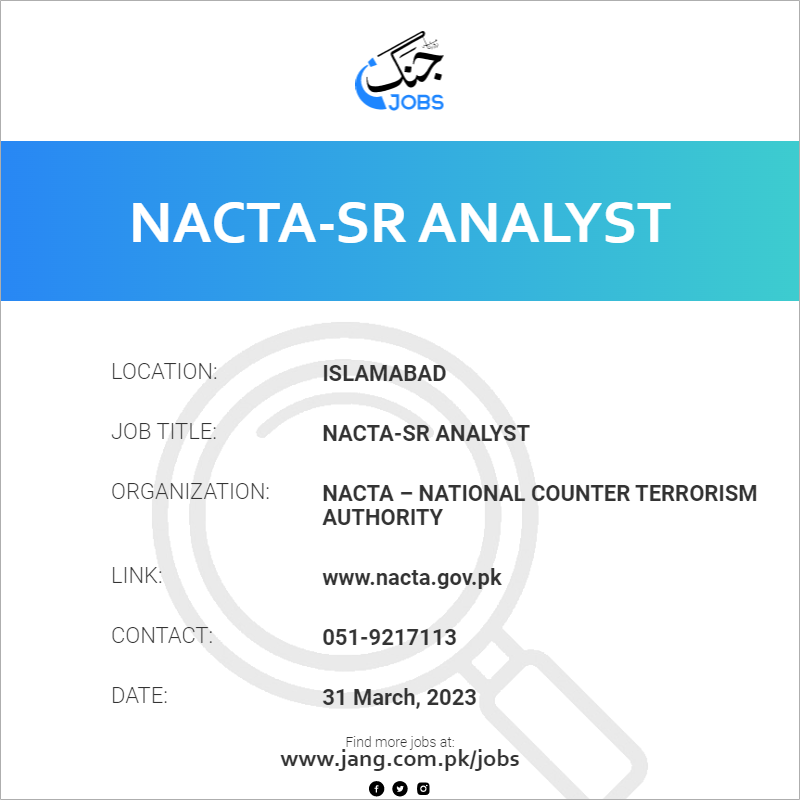 NACTA-Sr Analyst