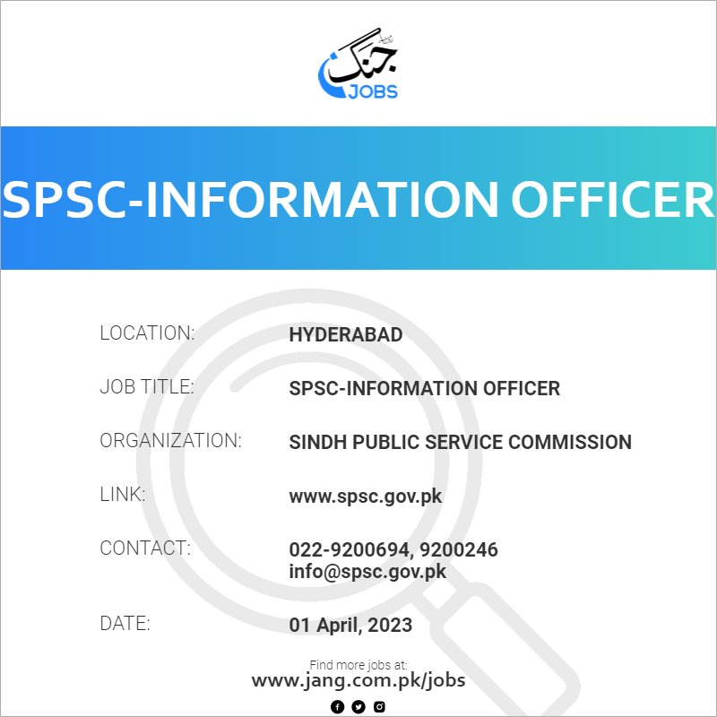 SPSC-Information Officer