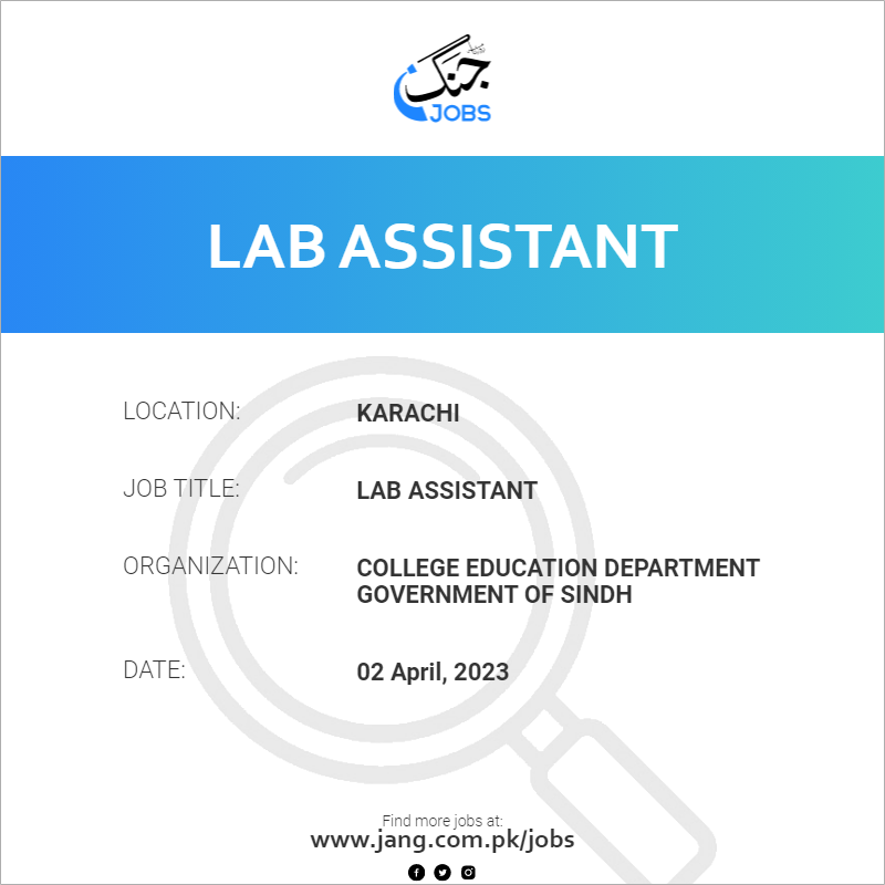 lab-assistant-job-college-education-department-government-of-sindh