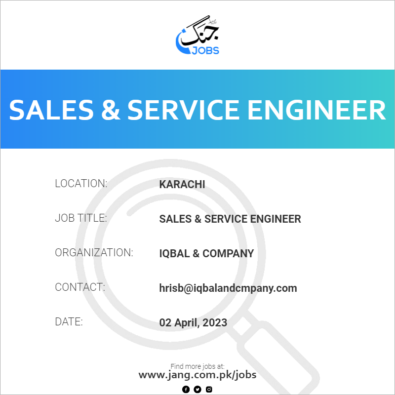 Sales & Service Engineer