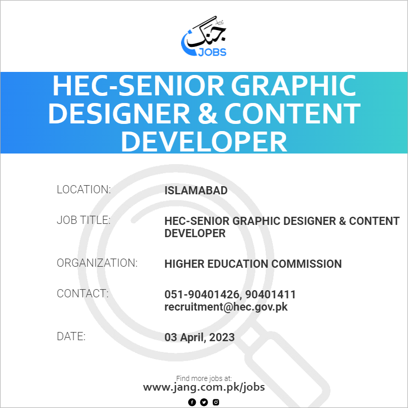 HEC-Senior Graphic Designer & Content Developer