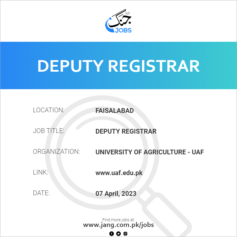 Deputy Registrar