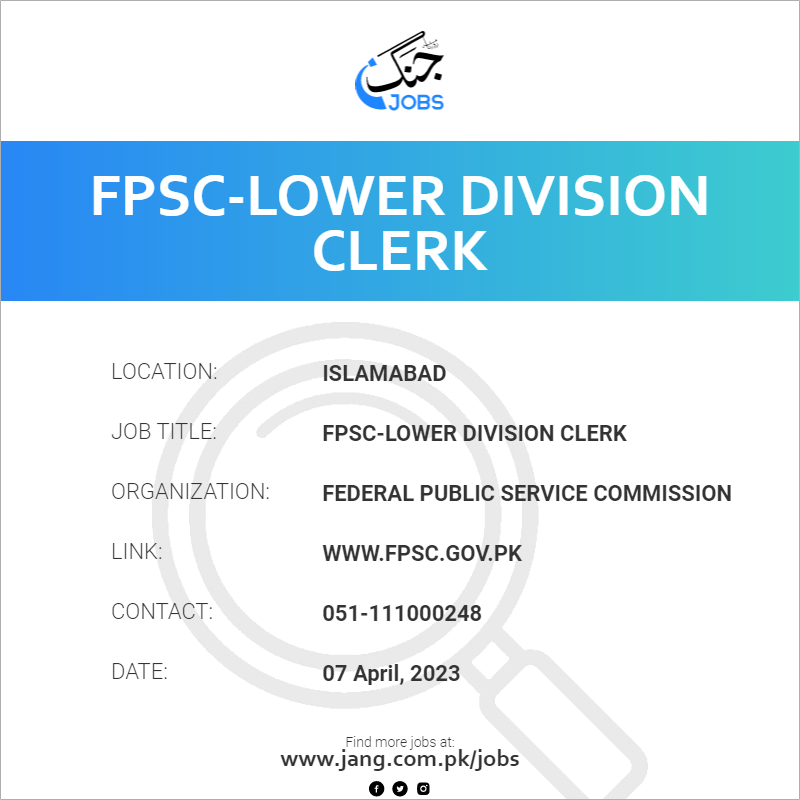 FPSC-Lower Division Clerk