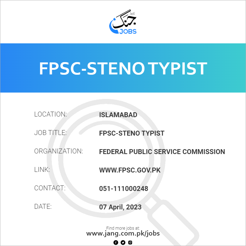 FPSC-Steno typist