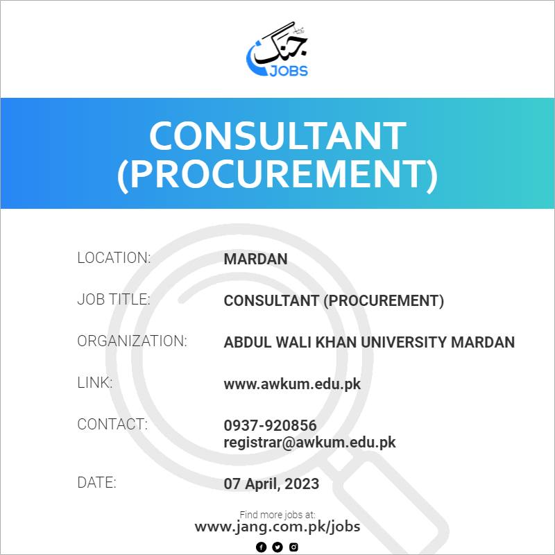Consultant (Procurement)