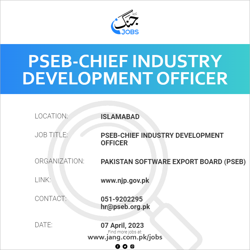 PSEB-Chief Industry Development Officer 