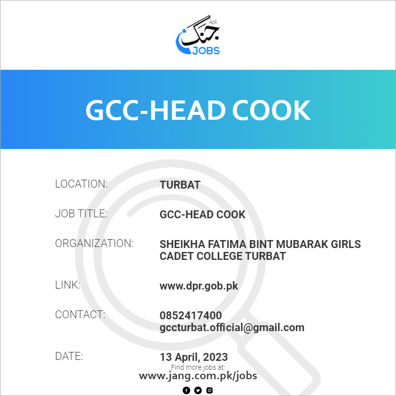 GCC-Head Cook