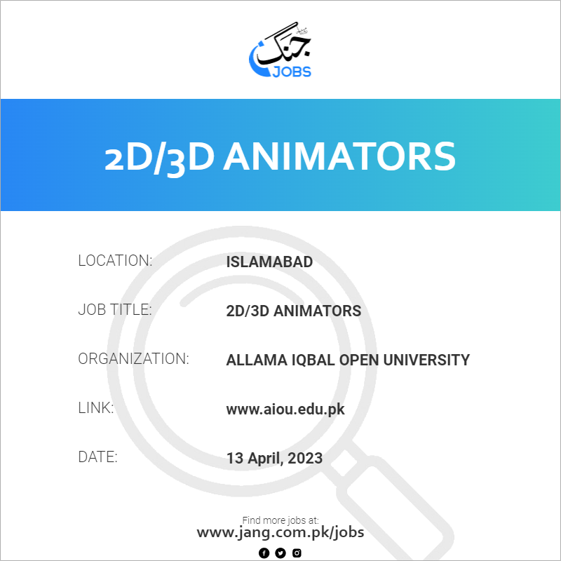 2D/3D Animators