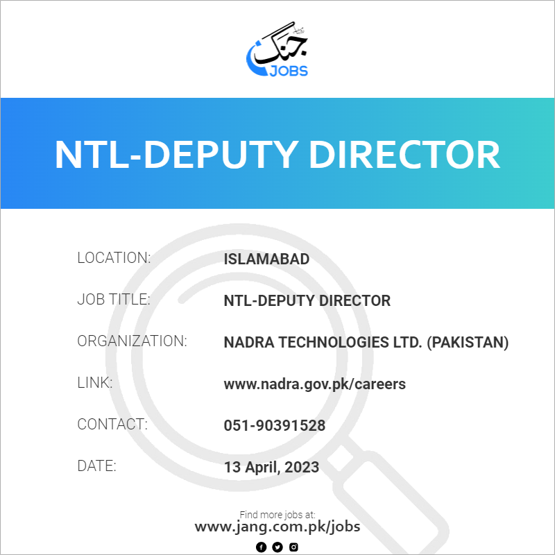 NTL-Deputy Director