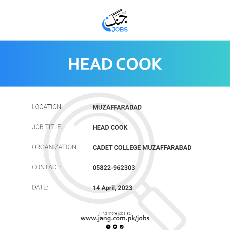 Head Cook