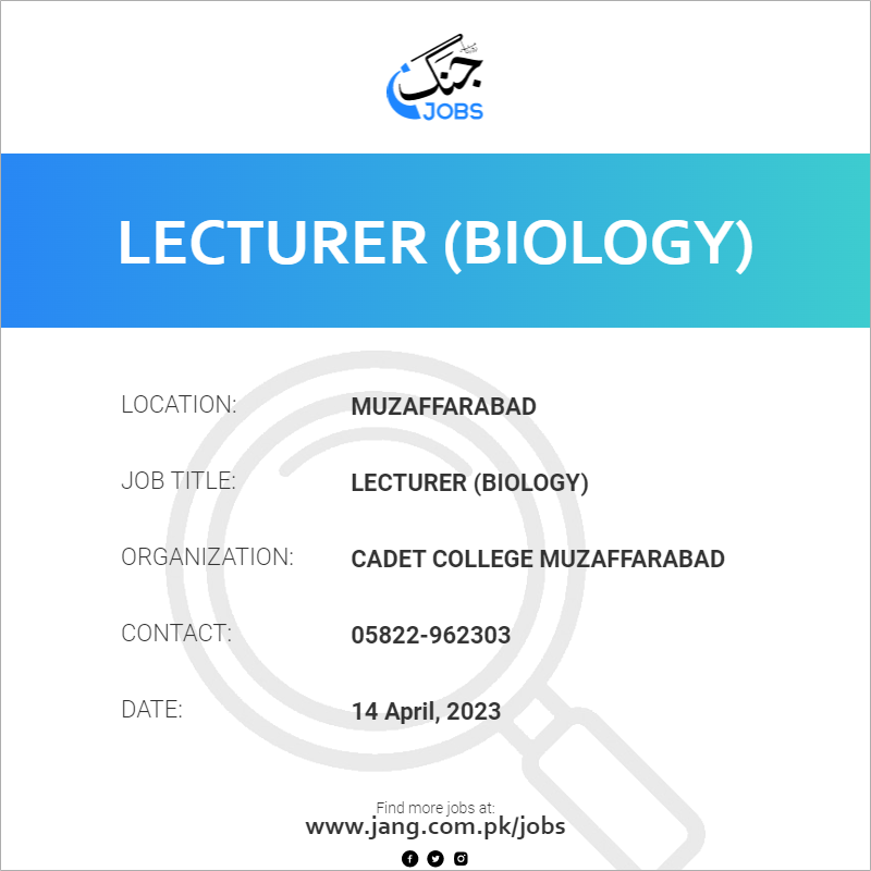 Lecturer (Biology)