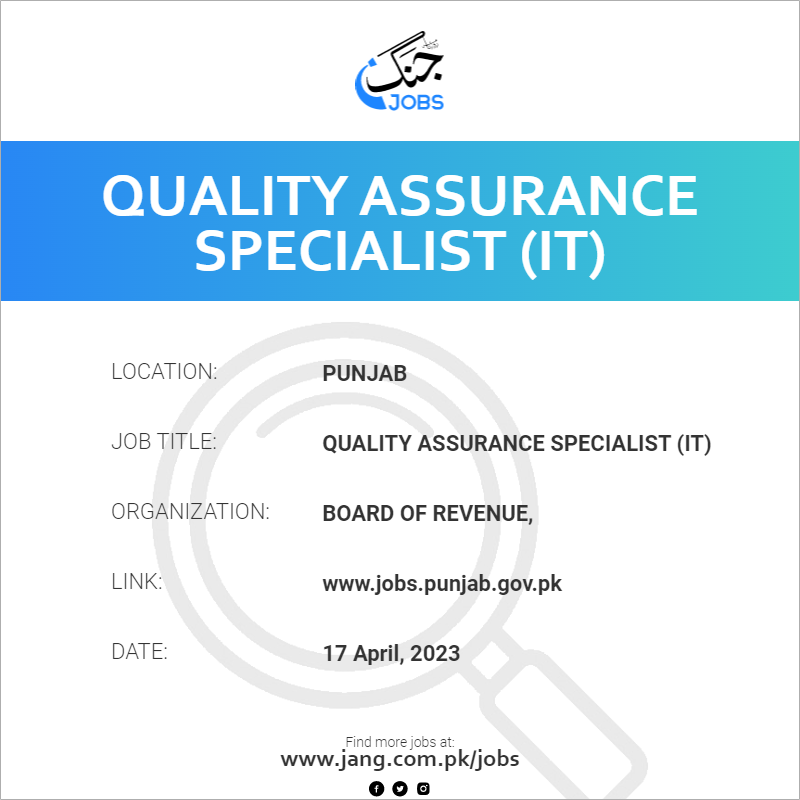 Quality Assurance Specialist (IT)