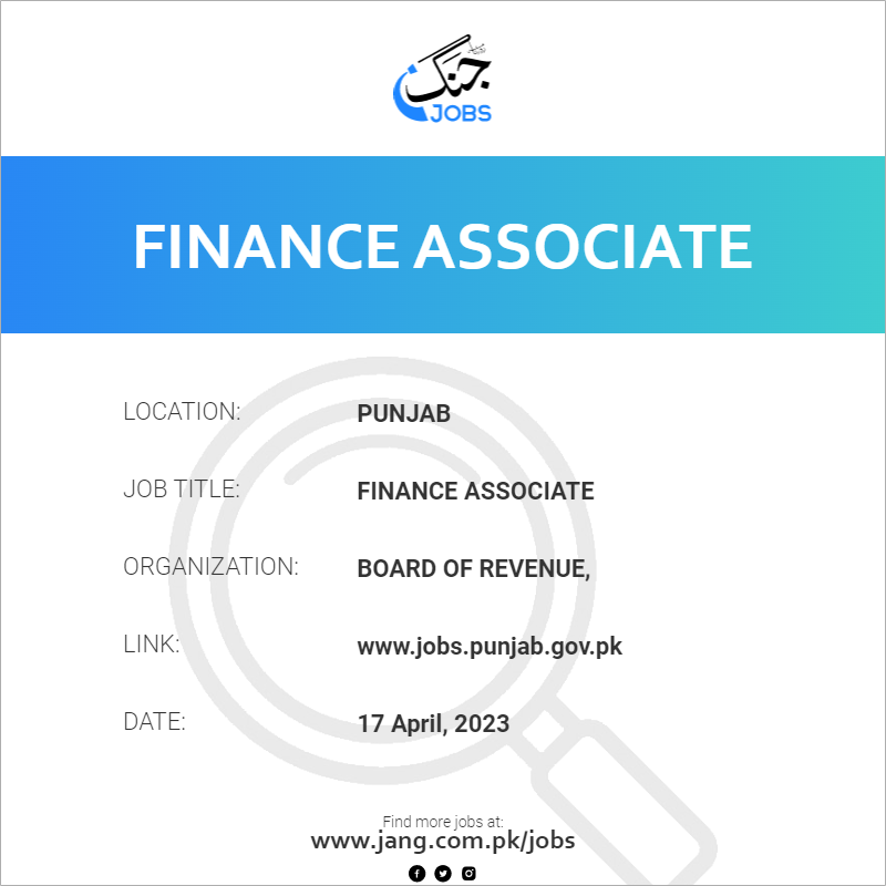 Finance Associate