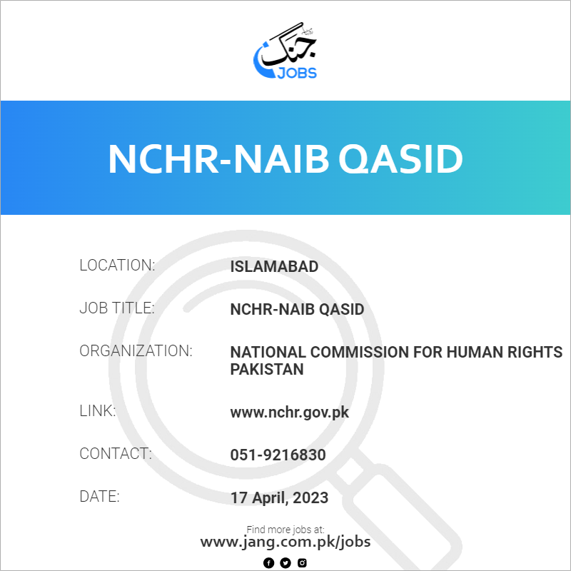 NCHR-Naib Qasid