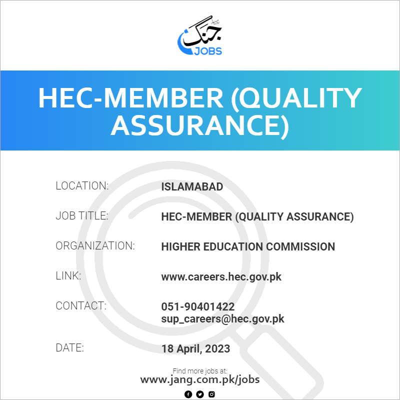 HEC-Member (Quality Assurance)