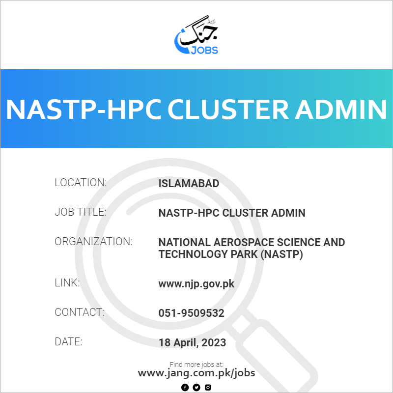 NASTP-HPC Cluster Admin