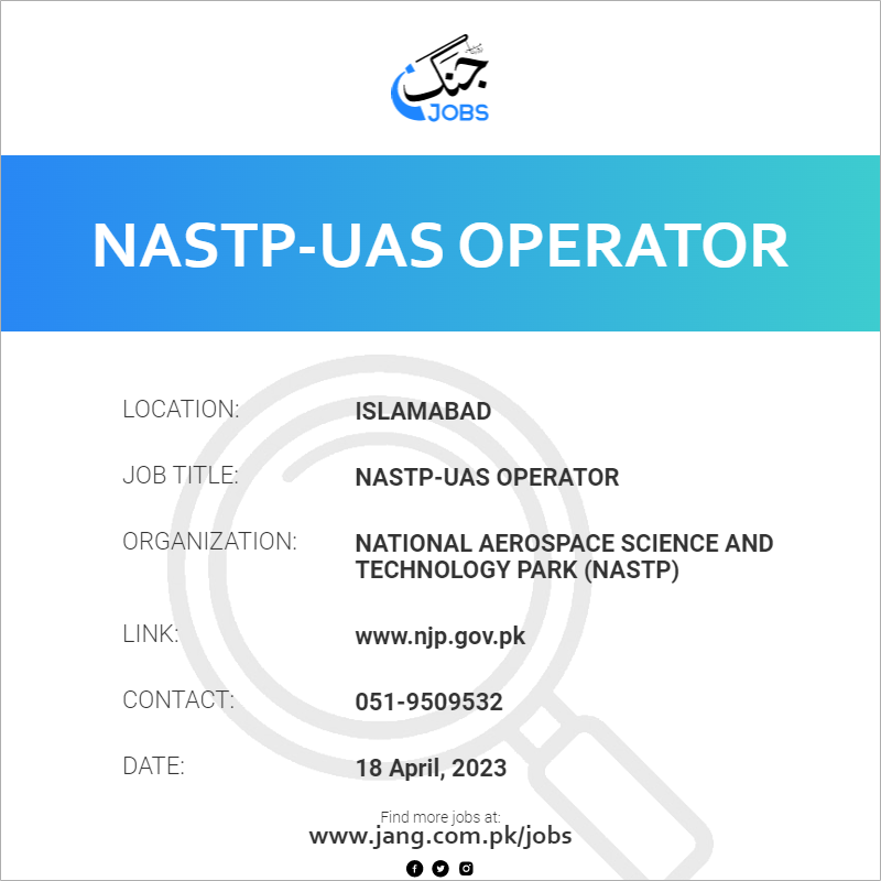 NASTP-UAS Operator