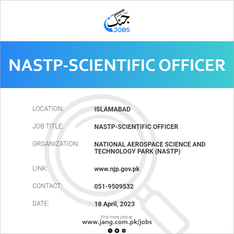 NASTP-Scientific Officer