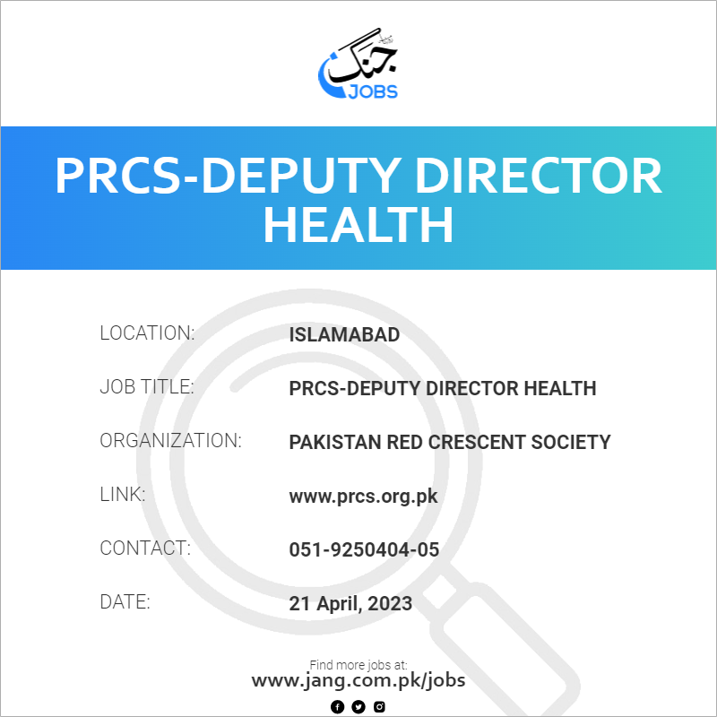 PRCS-Deputy Director Health