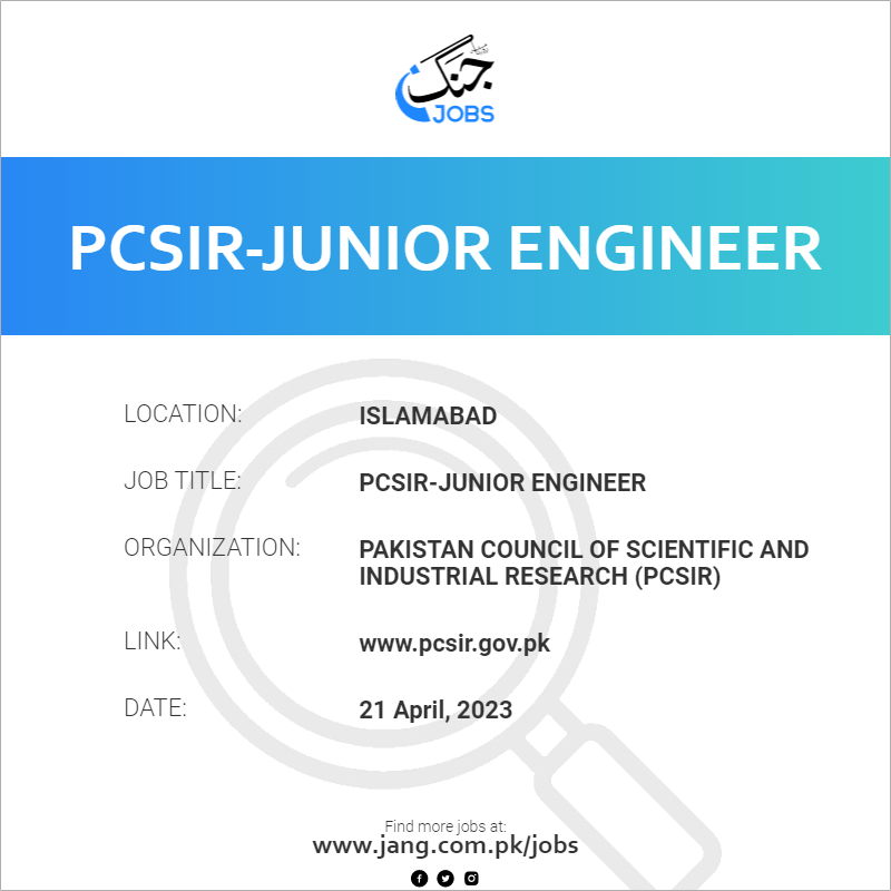 PCSIR-Junior Engineer