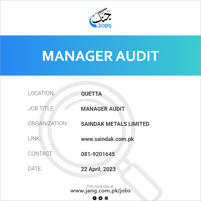 Manager Audit