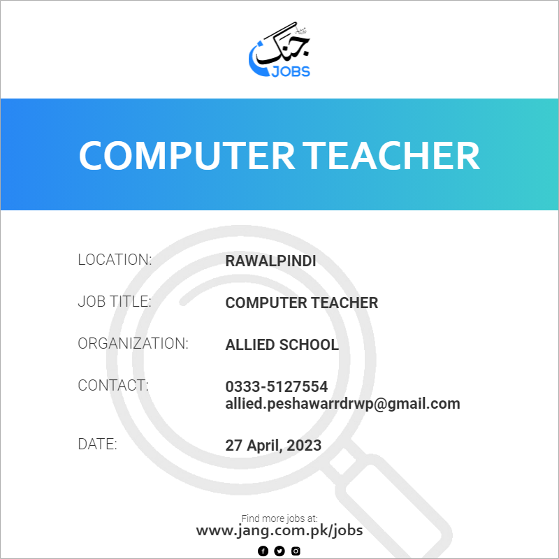 Computer Teacher