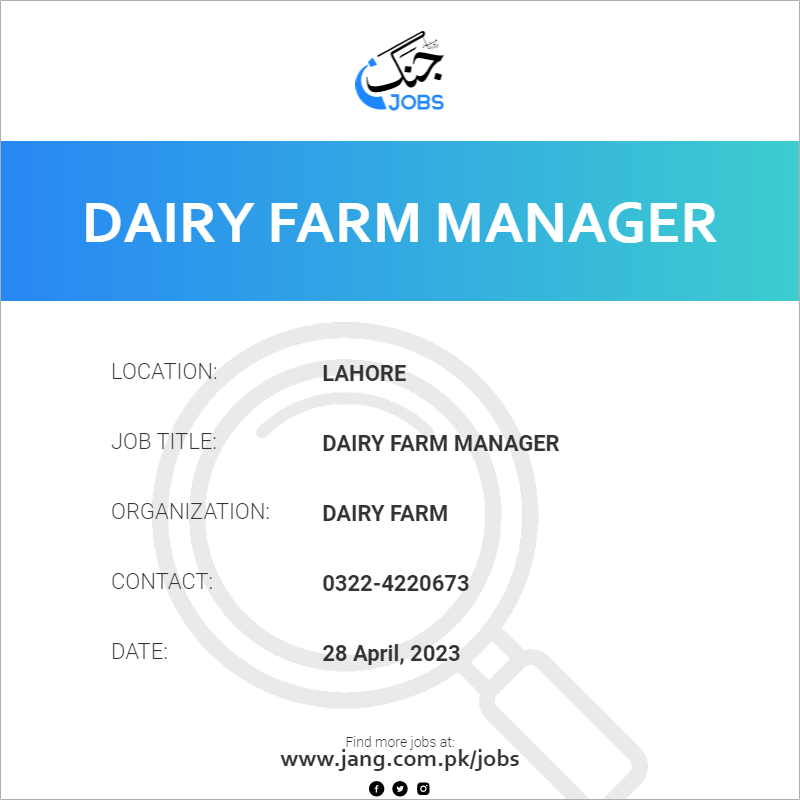 Dairy Farm Manager
