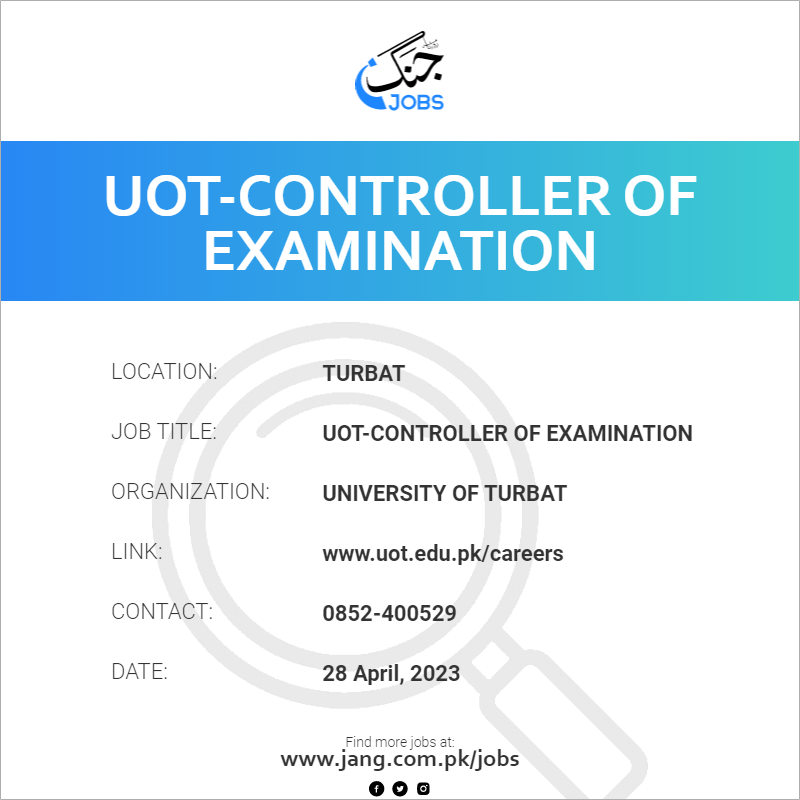 UOT-Controller Of Examination