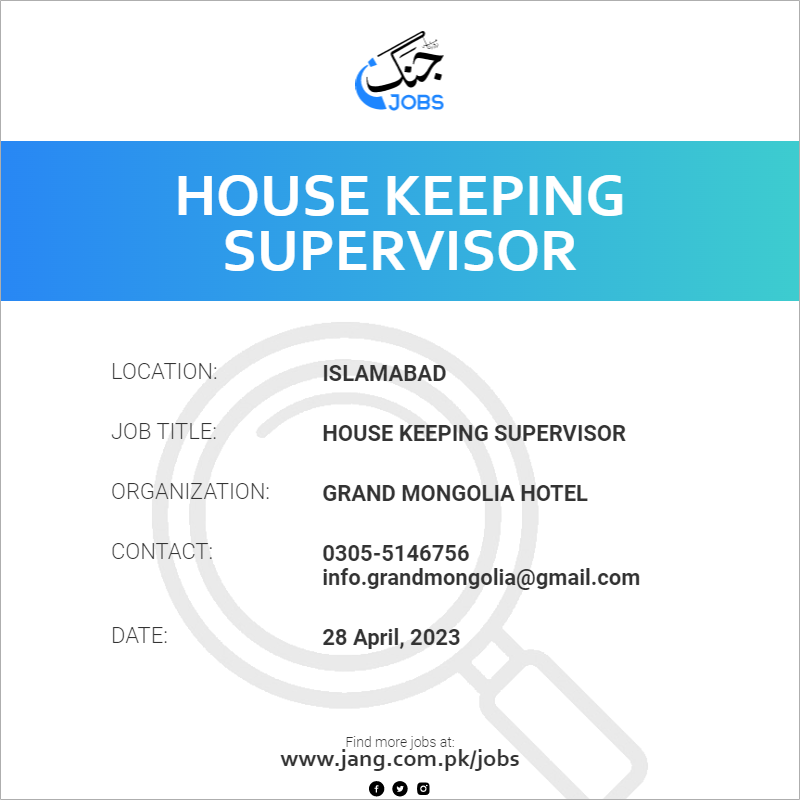 House Keeping Supervisor