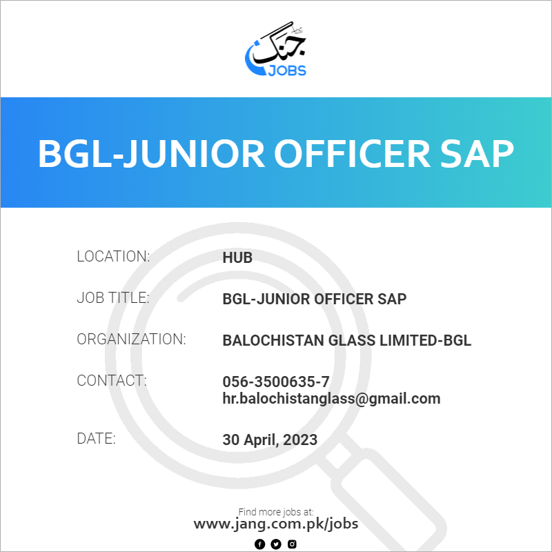 BGL-Junior Officer SAP