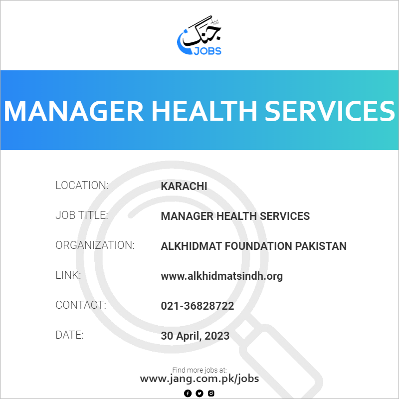 Manager Health Services