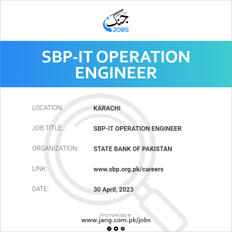 SBP-IT Operation Engineer