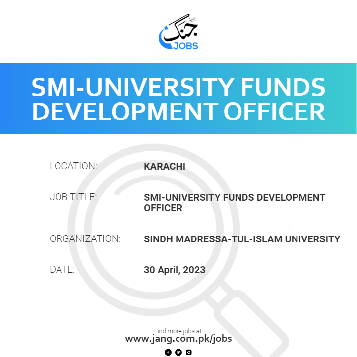 SMI-University Funds Development Officer