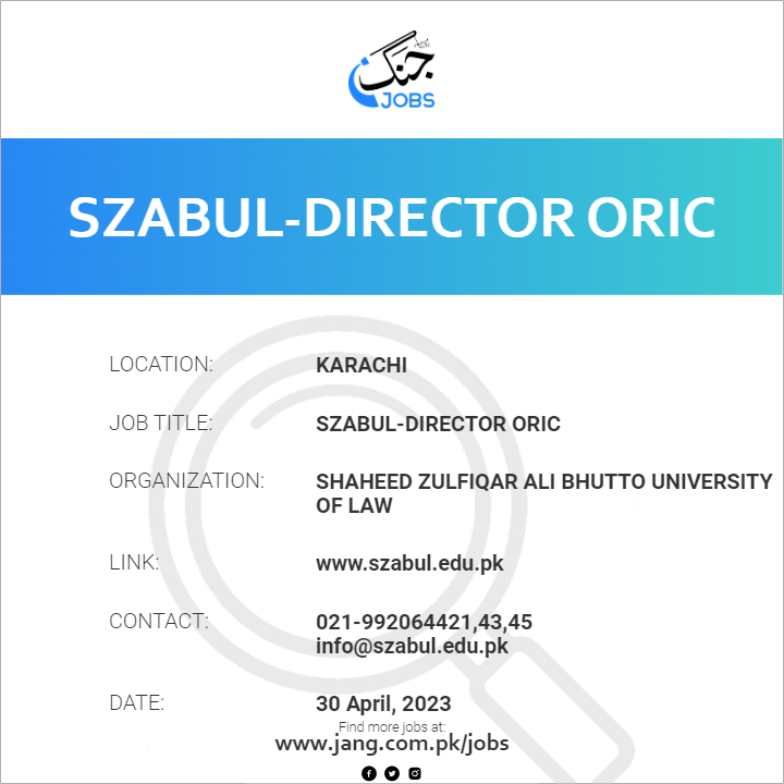 SZABUL-Director ORIC