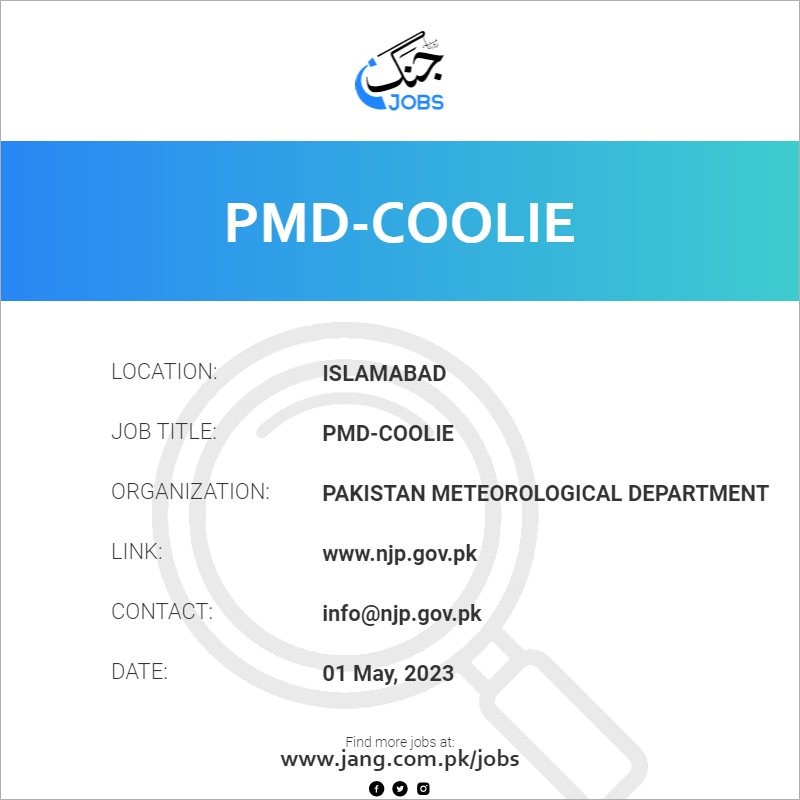 pmd-coolie-job-pakistan-meteorological-department-jobs-in-islamabad