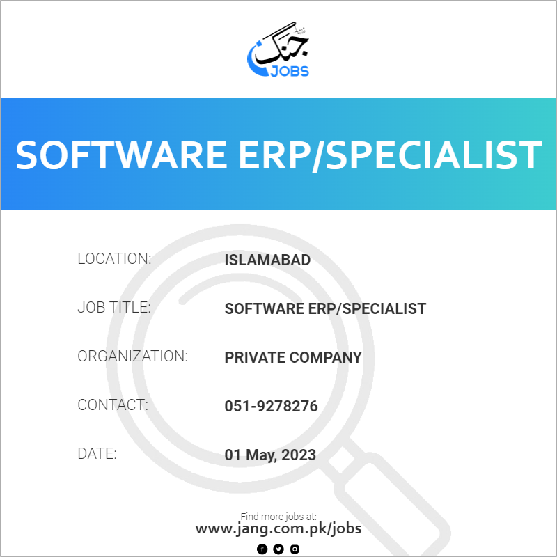 Software ERP/Specialist