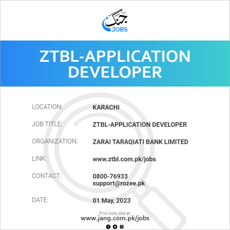 ZTBL-Application Developer